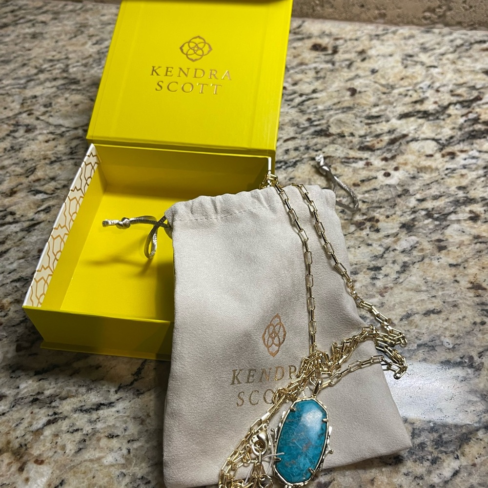Kendra Scott Baroque Teal Necklace